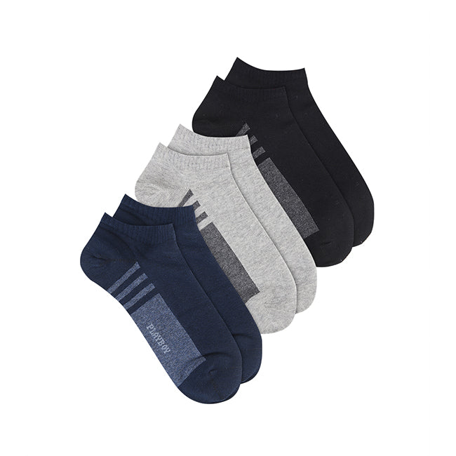 Playboy Men Socks Short 1 In Black/Navy/Light Grey