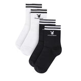 Playboy Men Socks Long 1 In Black/White