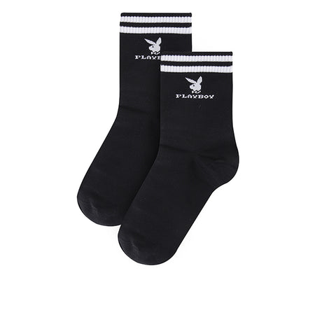 Playboy Men Socks Long 1 In Black/White