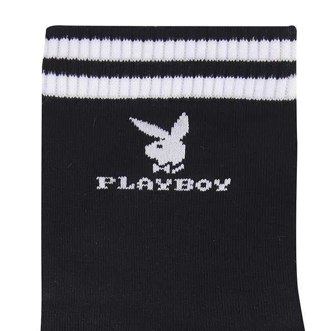 Playboy Men Socks Long 1 In Black/White