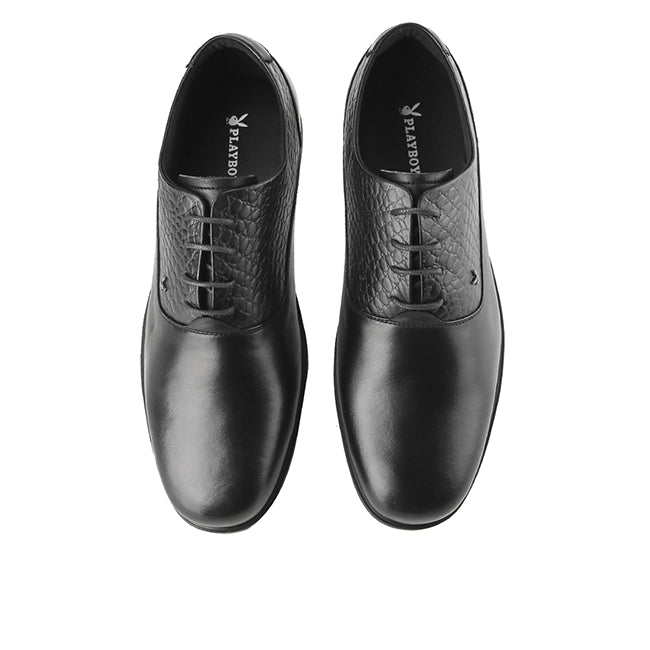 Playboy Sepatu Pria Lace Up Ferry - Laces In Black