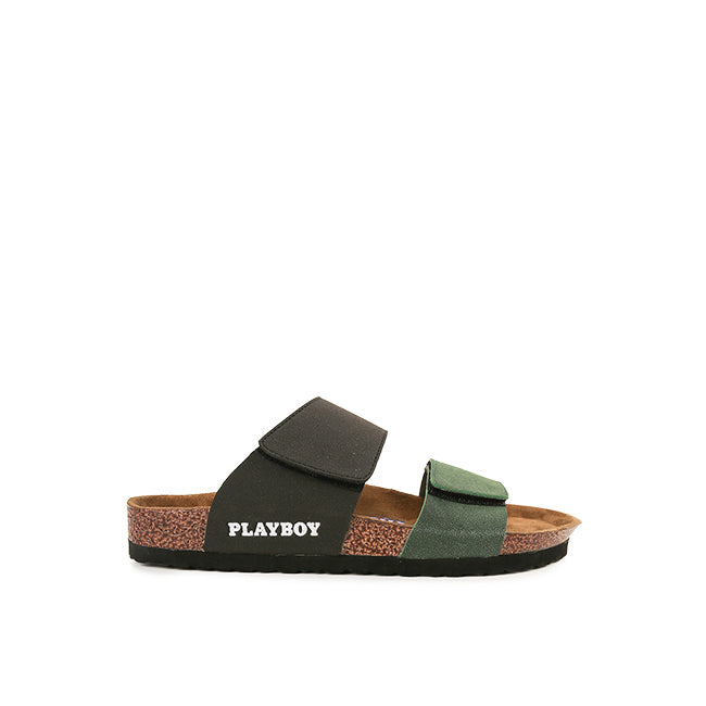 Playboy Sandal Pria Bierza - Double Strap In Black 43
