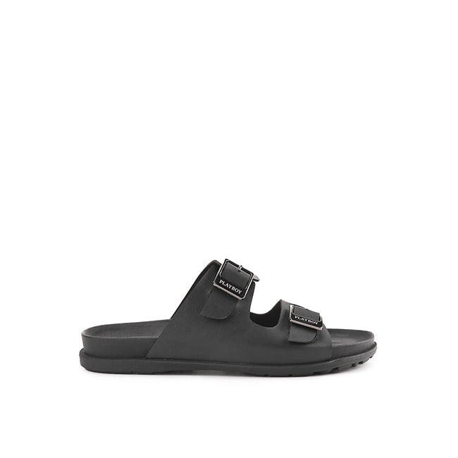 Playboy Sandal Pria Laure Double Strap In Black