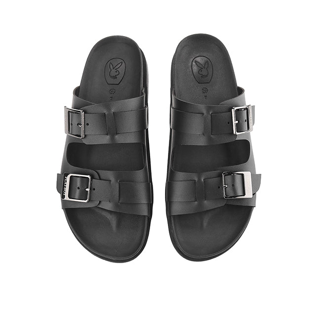 Playboy Sandal Pria Laure Double Strap In Black