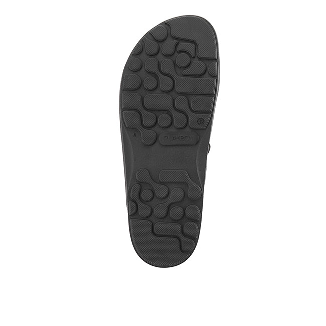 Playboy Sandal Pria Laure Double Strap In Black