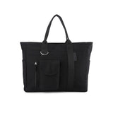 Bianca Canvas Tote Bag In Black