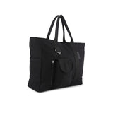 Bianca Canvas Tote Bag In Black