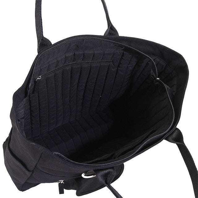Bianca Canvas Tote Bag In Black