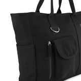 Bianca Canvas Tote Bag In Black
