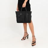 Bianca Canvas Tote Bag In Black