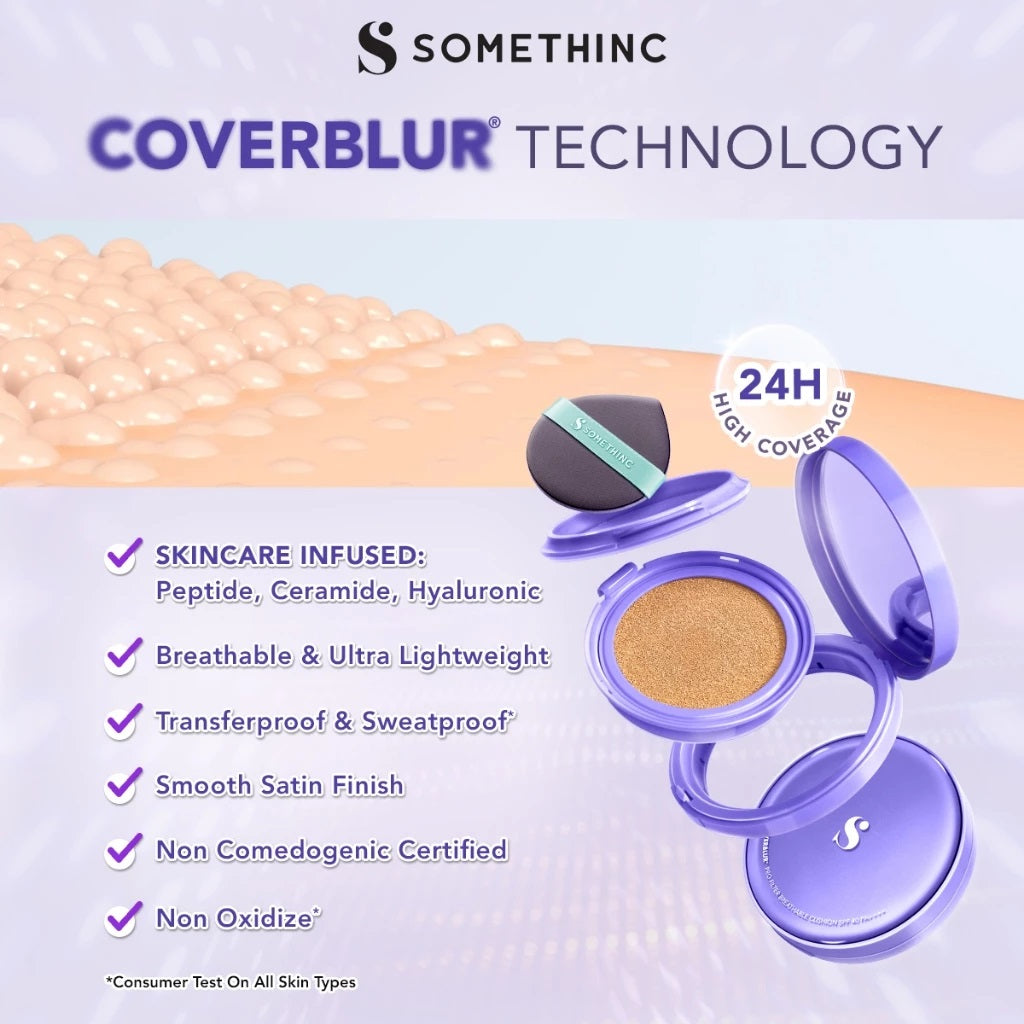Somethinc CoverBlur Pro Filter Breathable Cushion SPF 40 PA++++ - N01 Nina