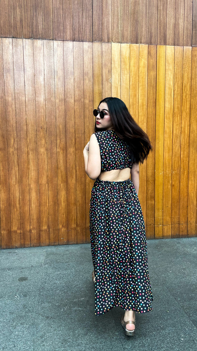 Phoebe Cut Dress (Black)
