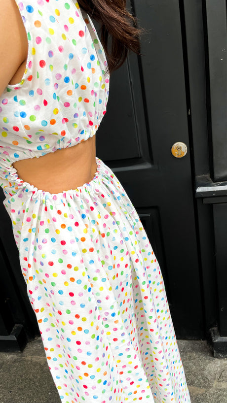 Phoebe Cut Dress (White)