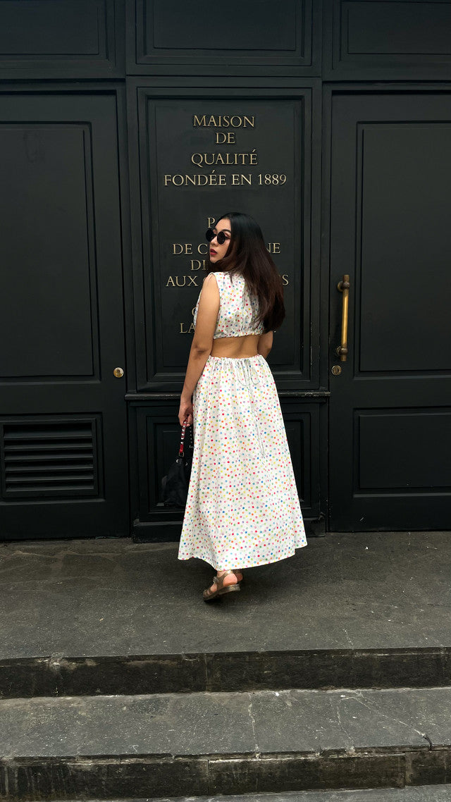 Phoebe Cut Dress (White)