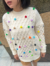 Aratta Knit Bubble Sweater - Cream