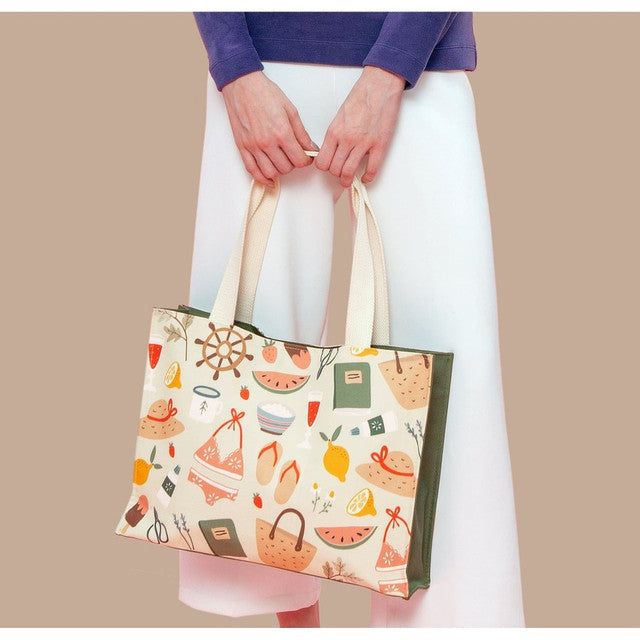 Sovlo Tivoli Tote Bag Summer Tas Pundak Kerja Belanja Besar
