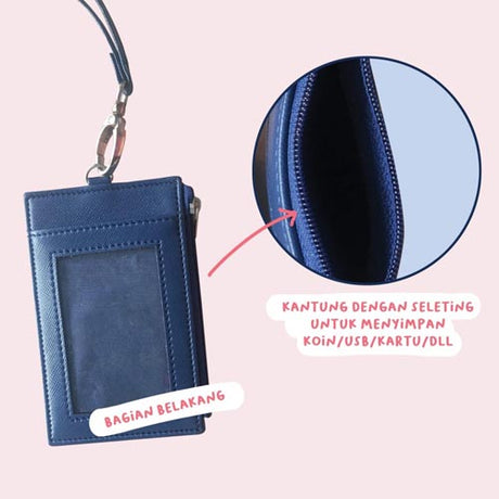 Sovlo Id Card Wallet Indonesian Strong Woman Biru
