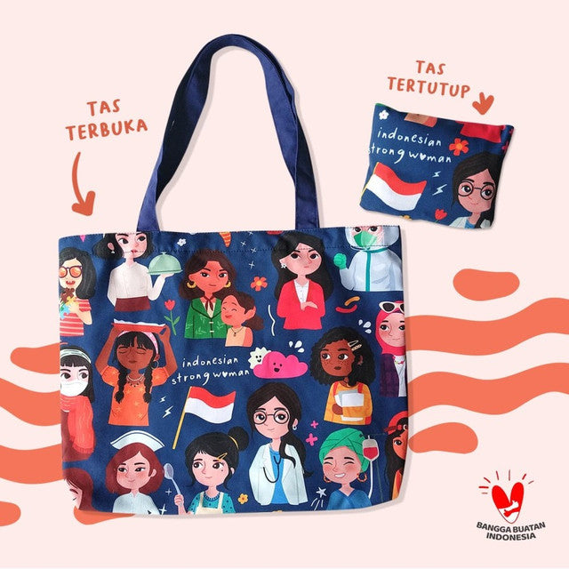 Sovlo Tas Belanja Lipat Indonesian Strong Woman