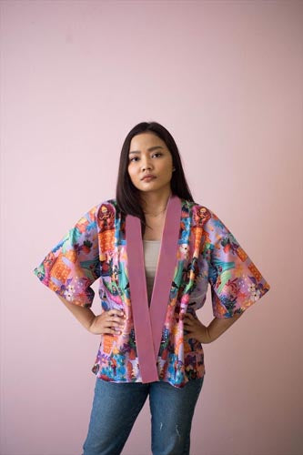 Sovlo x Ilustrator Lokal Vol.2 - Kimono Outer Hola Kanola