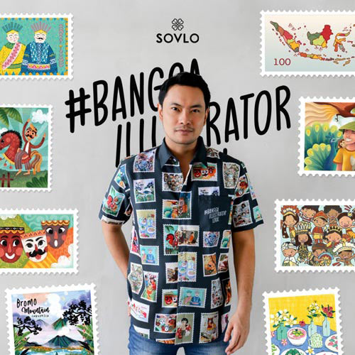 Sovlo x Ilustrator Lokal: Kemeja Unisex Edisi Filateli