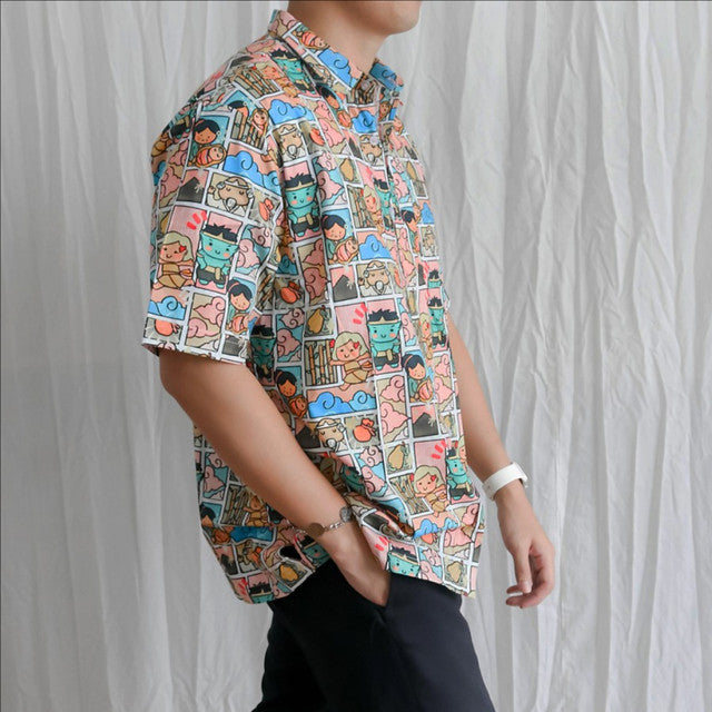 Sovlo x Ilustrator Lokal: Ariel Printed Unisex Shirt - Djoanneth Pink
