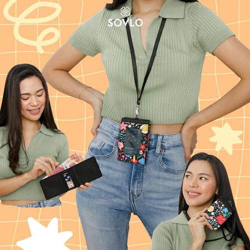 Sovlo Id Card Money Wallet Kembang Nusantara