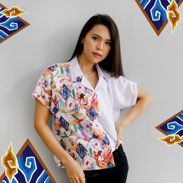 Sovlo x Ilustrator Lokal - Kemeja Oversized Avery Zuna