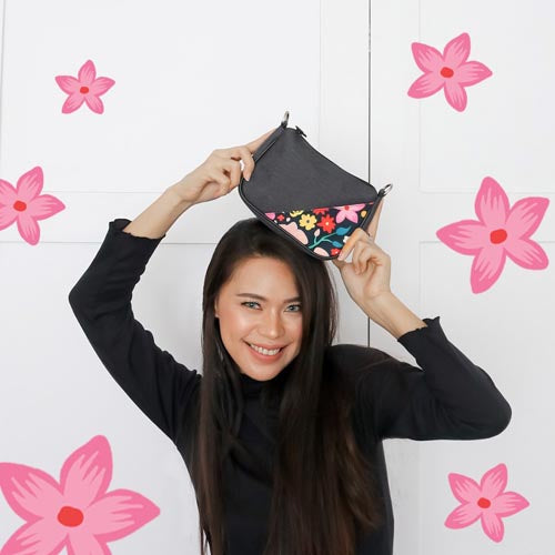 Sovlo Cherry Baguette Bag Kembang Nusantara