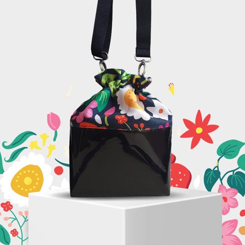 Sovlo Olive Sling Bag Kembang Nusantara