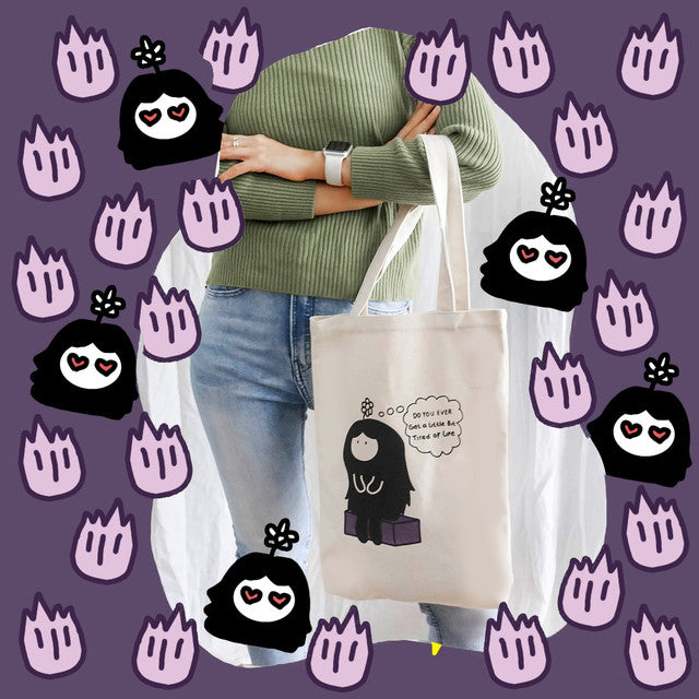 Sovlo Daisy Tote Bag - Tas Pundak Kanvas  Ge Tired