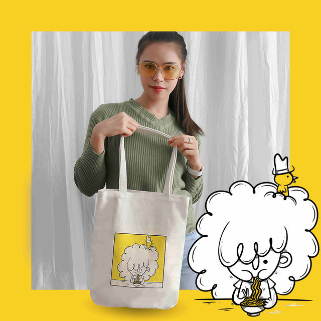 Sovlo Daisy Tote Bag - Tas Pundak Kanvas  Db Yellow
