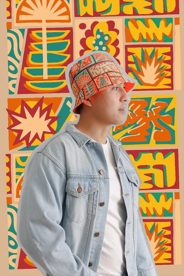 Sovlo Bucket Hat Sovlo x Popomangun Orange
