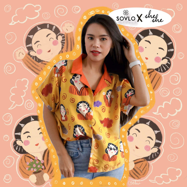 Sovlo Brea Shirt - Kemeja Oversized Wanita Cheche