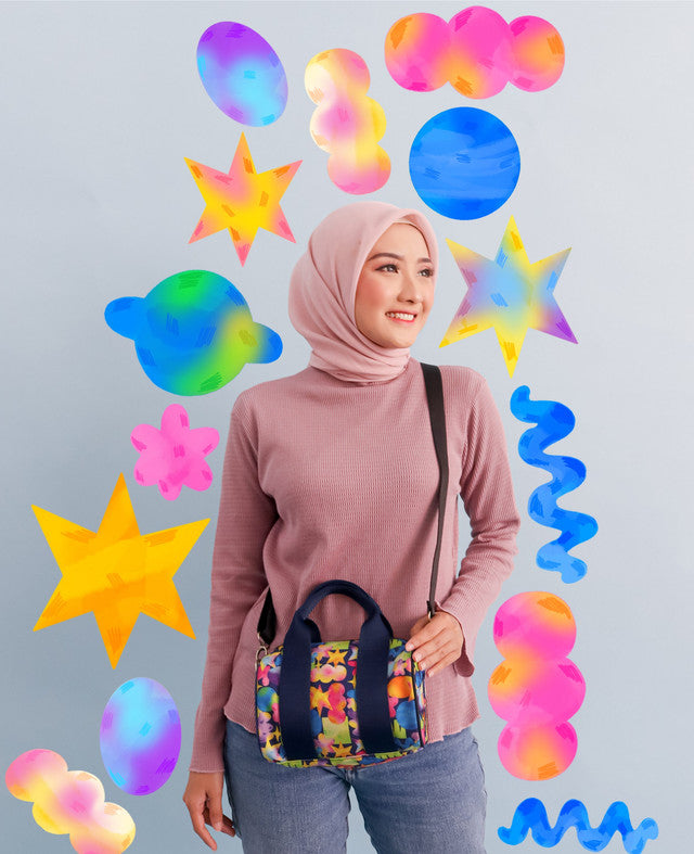 Sovlo Mini Carla Canvas - Tas Selempang Wanita  Mb Biru