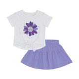 TORIO Skirt Set Purple Daisy - Setelan Rok Anak Perempuan