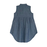 TORIO Junior Shirt Dress Sleeveless Denim - Dress Anak Perempuan