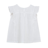 TORIO Ruffle Sleeve Blouse White 6-12 tahun - Baju Atasan Anak Perempuan