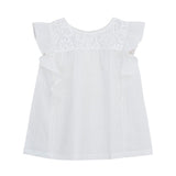TORIO Ruffle Sleeve Blouse White 6-12 tahun - Baju Atasan Anak Perempuan