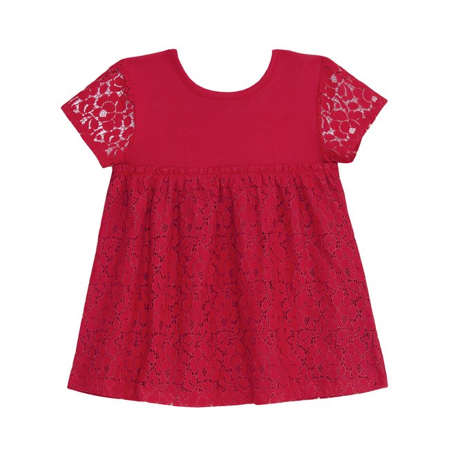 TORIO Basic Red Lace Blouse - Baju Atasan Anak Perempuan - Blouse Anak