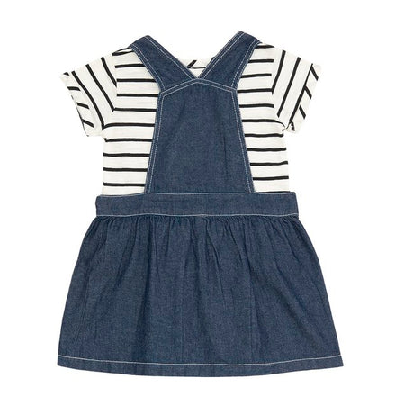 TORIO Basic Apple Denim Jumper Set - Baju Setelan Jumper Anak Perempuan