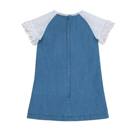TORIO Basic Denim Lace Dress - Dress Anak Perempuan
