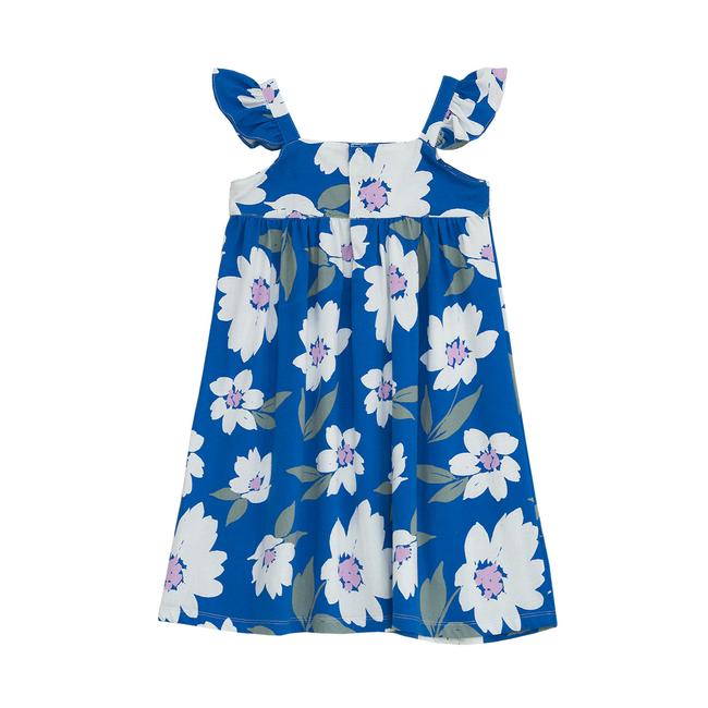 TORIO Blue Blossom Dress - Baju Anak - Dress Anak Perempuan
