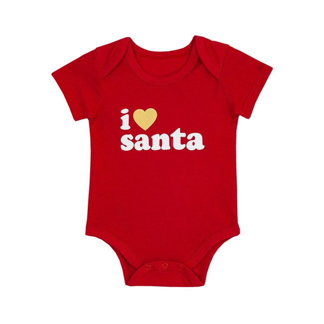 Torio Basic Onesie I Love Santa Baby Bodysuit - Romper Bayi