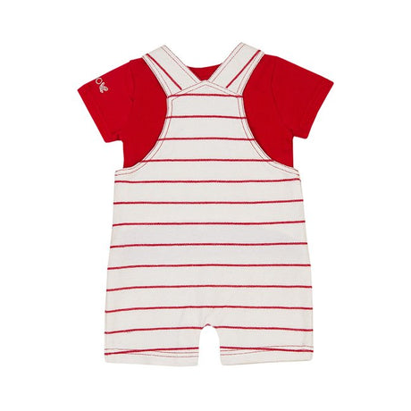 TORIO Basic Baby Bear Red Overall Set - Baju Anak - Jumper Anak