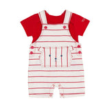 TORIO Basic Baby Bear Red Overall Set - Baju Anak - Jumper Anak