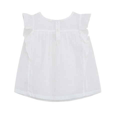 TORIO Ruffle Sleeve Blouse Broken White - Baju Atasan Anak Perempuan