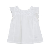 TORIO Ruffle Sleeve Blouse Broken White - Baju Atasan Anak Perempuan