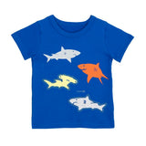 TORIO Basic T-Shirt Shark In The Sea - Atasan Anak Laki-laki - Kaos Anak