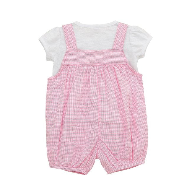 TORIO Pretty Pink Jasmine Overall Set - Baju Setelan Jumper Bayi Perempuan - Pakaian Anak Perempuan