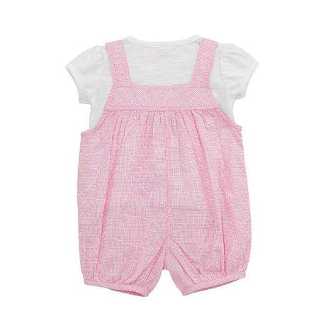 TORIO Pretty Pink Jasmine Overall Set - Baju Setelan Jumper Bayi Perempuan - Pakaian Anak Perempuan